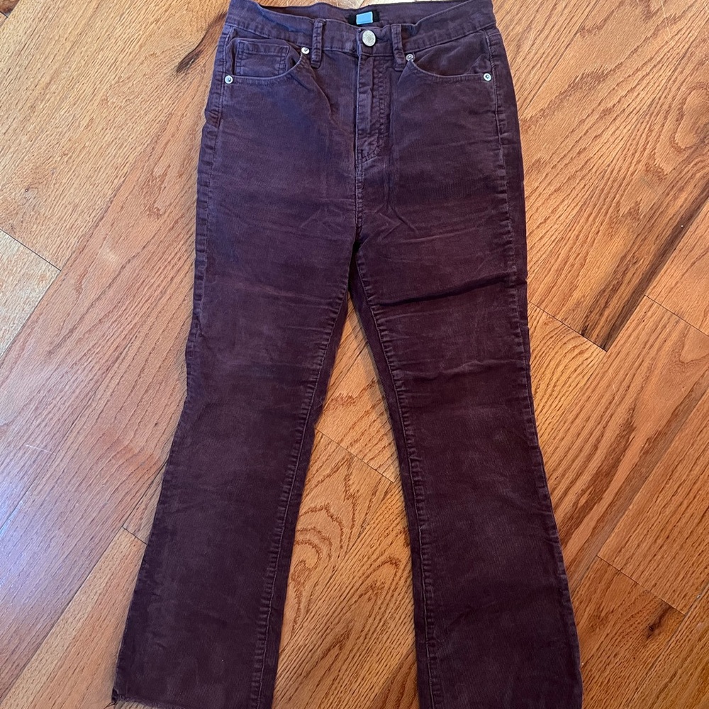 BDG Kick Flare High-Rise Cropped Corduroy Pant